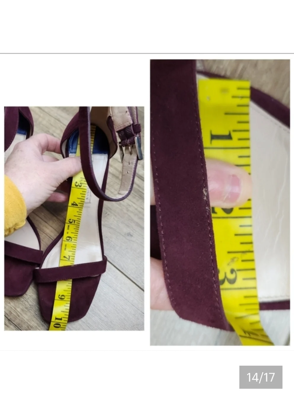 Stuart Weitzman Women's Burgundy Suede Nudistcurve Heels G 260502-7 open toe 8.5 - Picture 14 of 17